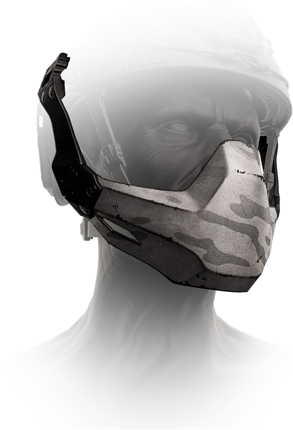 Galvion Caiman Hybrid Ballistic Mandible Guard (MultiCam Alpine)