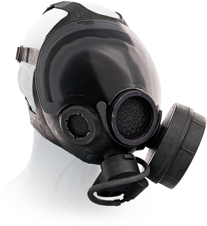 MSA Millennium Riot Control gas mask
